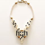 White Domino necklace